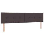 vidaXL Cap de pat LED tapițat cu butoane, maro închis, 100 cm. vidaXL Cap de pat LED tapițat cu butoane, maro închis, 100 cm.