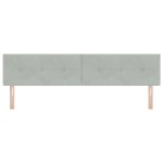 vidaXL Cap de pat LED cu buton, catifea gri deschis, 100 cm vidaXL Cap de pat LED cu buton, catifea gri deschis, 100 cm