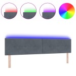 vidaXL Capitonat cu LED Gri închis 100 cm Catifea