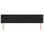vidaXL Tăblie cap cu lumini cu bandă LED Negru 100 cm Catifea