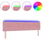 Tăblie LED vidaXL cu butoane capitonate roz 100 cm din catifea Tăblie LED vidaXL cu butoane capitonate roz 100 cm din catifea