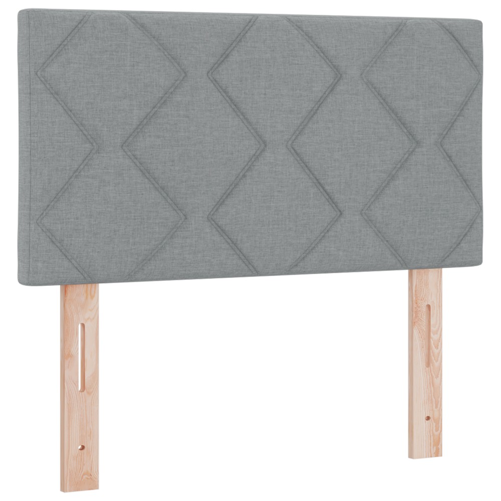 Tablă LED vidaXL cu Design Blocuri de Diamant Gri Deschis 80 cm Țesătură