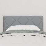 Tablă LED vidaXL cu Design Blocuri de Diamant Gri Deschis 80 cm Țesătură