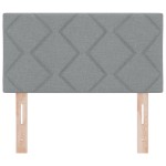 Tablă LED vidaXL cu Design Blocuri de Diamant Gri Deschis 80 cm Țesătură