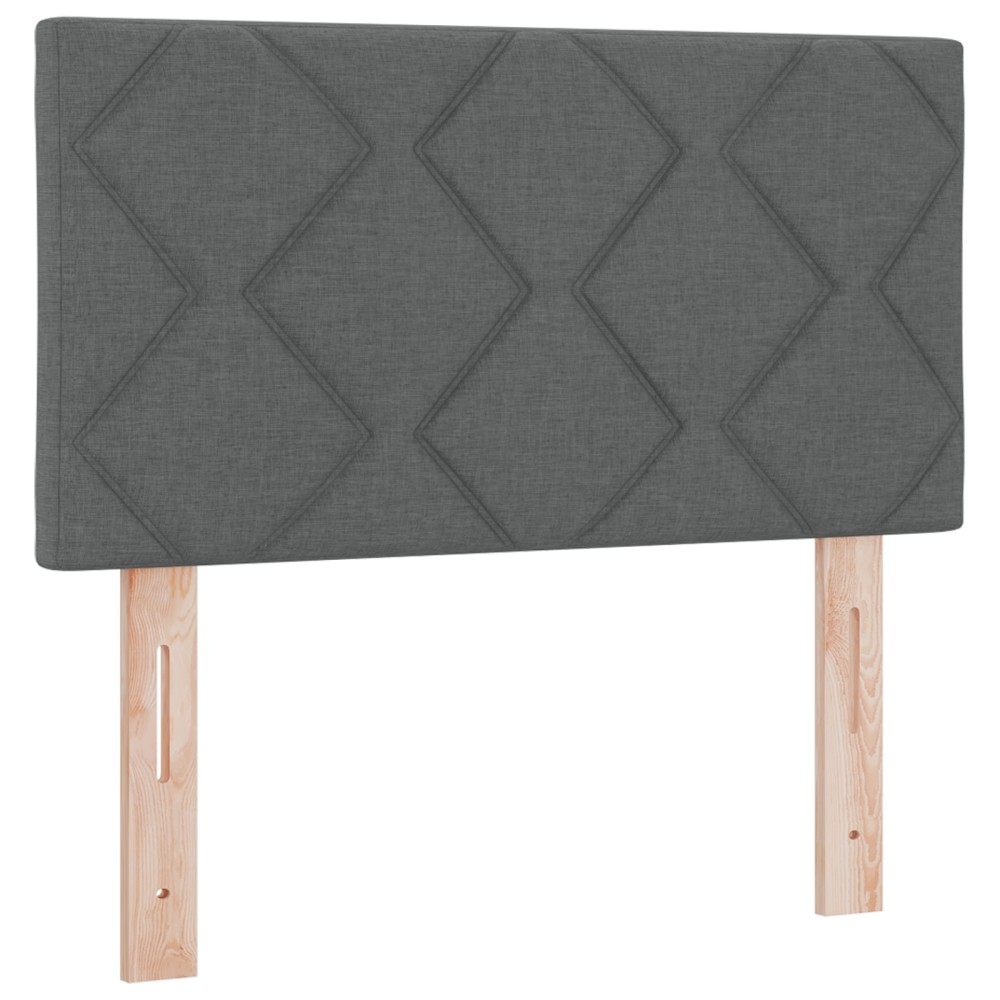 Cap de Pat LED vidaXL cu design de blocuri de diamant gri închis 80 cm țesătură