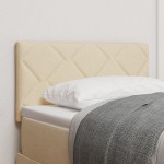 vidaXL Cap de Pat LED Set de 2 Crem Țesătură, Lemn Cap de pat jos vidaXL Cap de Pat LED Set de 2 Crem Țesătură, Lemn Cap de pat jos