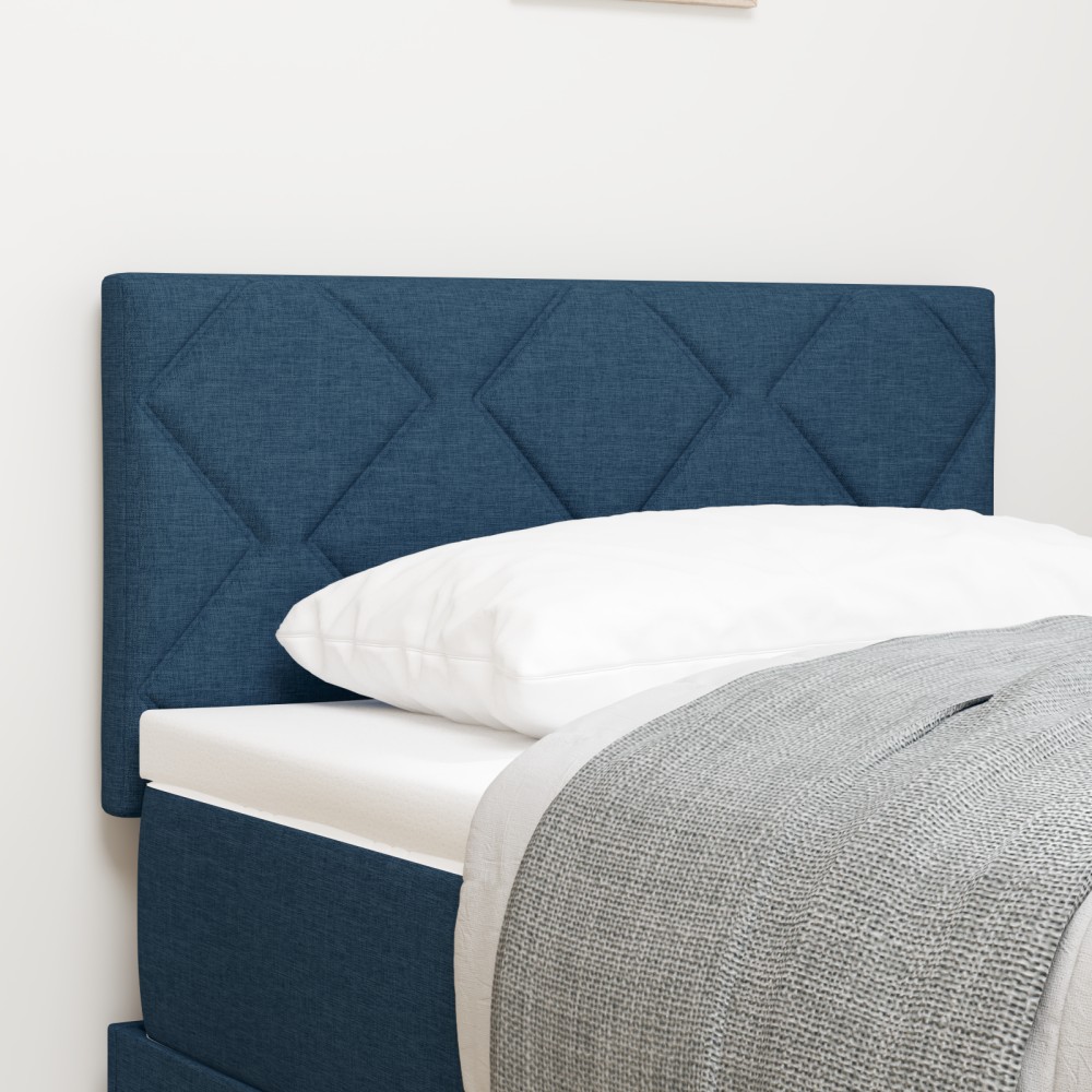 Cap de pat LED vidaXL Design cu blocuri de diamante Albastru 80 cm Țesătură