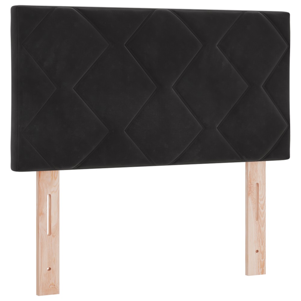 vidaXL Cap de Pat LED design blocuri de diamant negru 80 cm