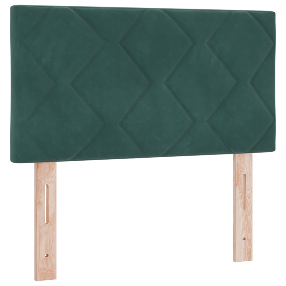 vidaXL Tăblie LED cu lumini cu bandă LED Verde închis 80 cm Catifea