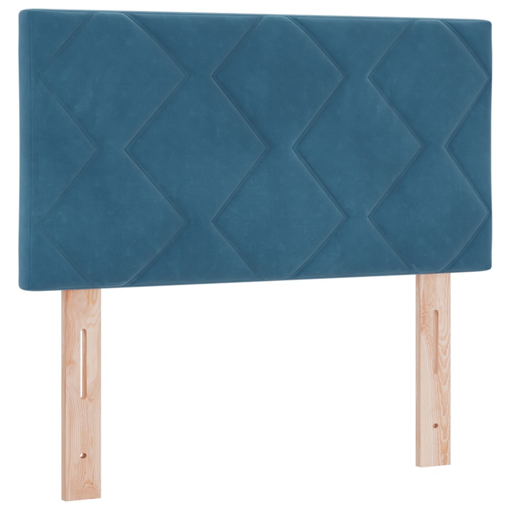 vidaXL Tăblie LED cu lumini cu bandă LED Albastru închis 80 cm Catifea