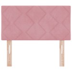 vidaXL Tăblie LED cu lumini cu bandă LED Geometric Roz 80 cm Catifea vidaXL Tăblie LED cu lumini cu bandă LED Geometric Roz 80 cm Catifea