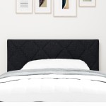 Cap de pat LED vidaXL cu design de blocuri diamantate Negru 90 cm Țesătură Cap de pat LED vidaXL cu design de blocuri diamantate Negru 90 cm Țesătură