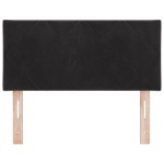 vidaXL Tăblie LED cu lumini cu bandă LED Geometric Negru 90 cm Catifea vidaXL Tăblie LED cu lumini cu bandă LED Geometric Negru 90 cm Catifea
