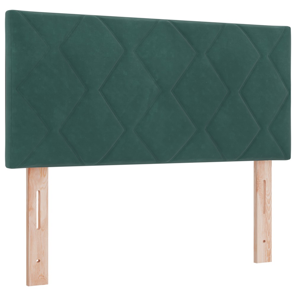 vidaXL Tăblie LED cu lumini cu bandă LED Verde închis 90 cm Catifea