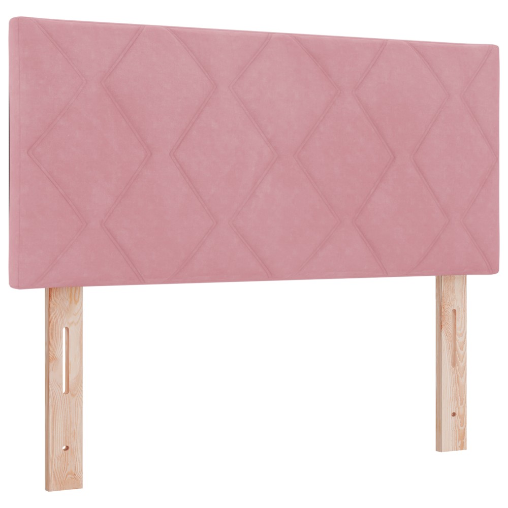 vidaXL Cap de pat LED design blocuri de diamant roz 90 cm