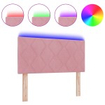 vidaXL Cap de pat LED design blocuri de diamant roz 90 cm vidaXL Cap de pat LED design blocuri de diamant roz 90 cm
