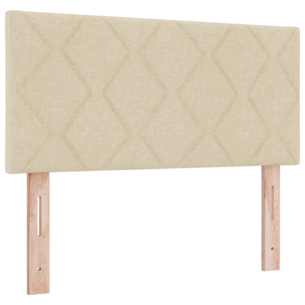 vidaXL Cap de pat LED design blocuri de diamant crem 100 cm tapițat
