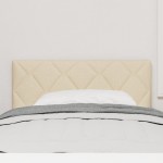 vidaXL Cap de pat LED design blocuri de diamant crem 100 cm tapițat vidaXL Cap de pat LED design blocuri de diamant crem 100 cm tapițat