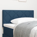 Cap headboard LED albastru cu design de blocuri de diamant, 100 cm din material textil Cap headboard LED albastru cu design de blocuri de diamant, 100 cm din material textil