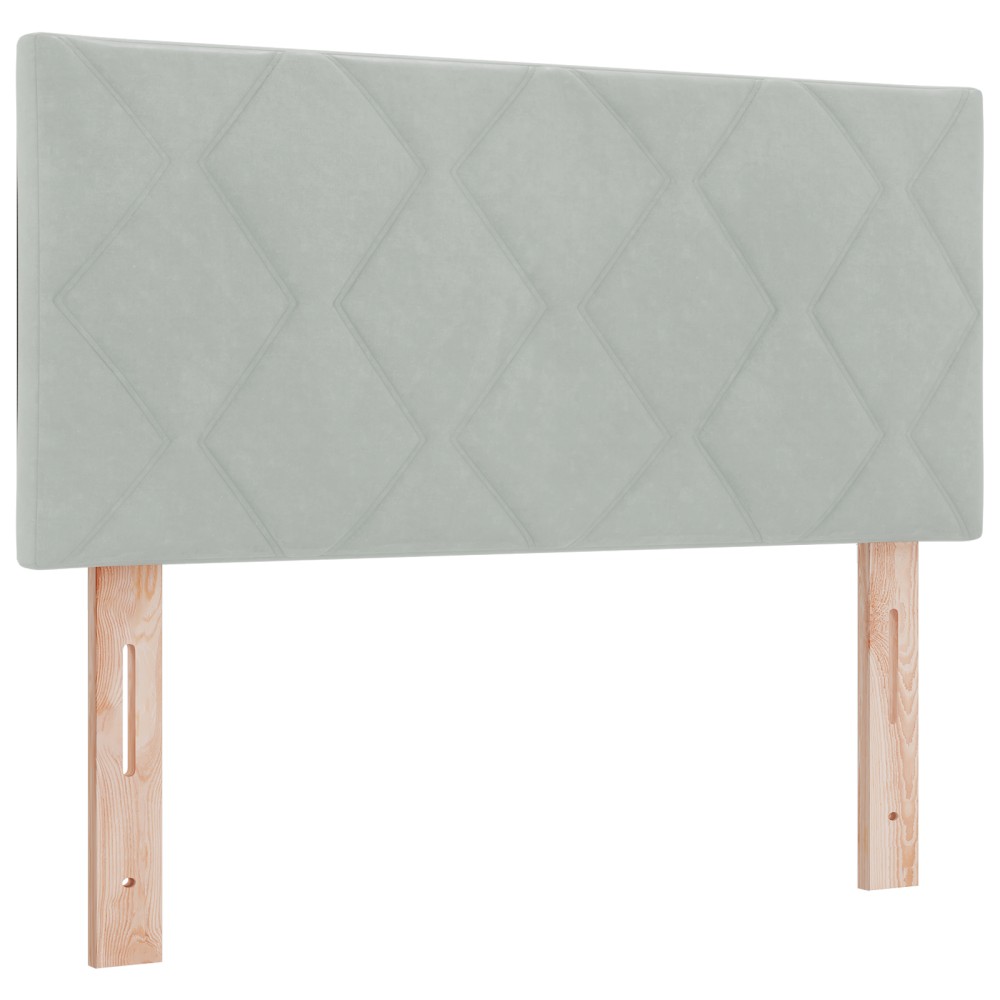 vidaXL Tăblie LED cu lumini cu bandă LED Gri deschis 100 cm Catifea