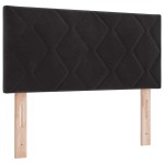 vidaXL Tăblie LED cu lumini cu bandă LED Argyle Negru 100 cm Catifea vidaXL Tăblie LED cu lumini cu bandă LED Argyle Negru 100 cm Catifea