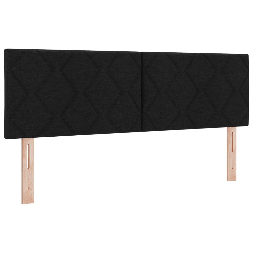 Capitol LED vidaXL cu Design Blocuri Rombice Negru 144 cm Țesătură