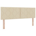Tăblie vidaXL Design cu Blocuri de Diamant Crem 144 cm Țesătură Tăblie vidaXL Design cu Blocuri de Diamant Crem 144 cm Țesătură