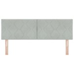 vidaXL Tăblie LED cu lumini cu bandă LED Gri deschis 144 cm Catifea