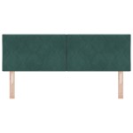 vidaXL Tăblie LED cu lumini cu bandă LED Verde închis 144 cm Catifea