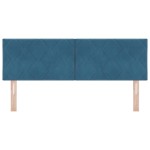 vidaXL Cap de pat LED cu design de blocuri de diamant, albastru închis, 144 cm vidaXL Cap de pat LED cu design de blocuri de diamant, albastru închis, 144 cm