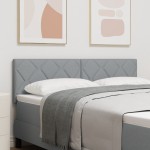 Cap de Pat LED vidaXL cu Blocuri de Diamante Gri deschis 160 cm Țesătură Cap de Pat LED vidaXL cu Blocuri de Diamante Gri deschis 160 cm Țesătură