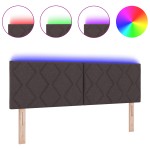 Cap de pat LED vidaXL cu design blocuri în diamant maro închis 160 cm țesătură Cap de pat LED vidaXL cu design blocuri în diamant maro închis 160 cm țesătură