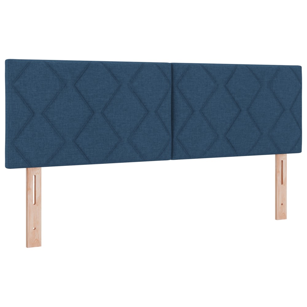 Suport de Cap LED vidaXL cu design blocuri diamantate Albastru 160 cm Țesătură