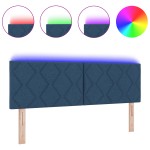 Suport de Cap LED vidaXL cu design blocuri diamantate Albastru 160 cm Țesătură Suport de Cap LED vidaXL cu design blocuri diamantate Albastru 160 cm Țesătură