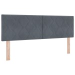 vidaXL Tăblie LED cu lumini cu bandă LED Gri închis 160 cm Catifea