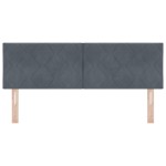 vidaXL Tăblie LED cu lumini cu bandă LED Gri închis 160 cm Catifea