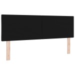 vidaXL Tăblie LED cu lumini cu bandă LED Manual Negru 160 cm Catifea
