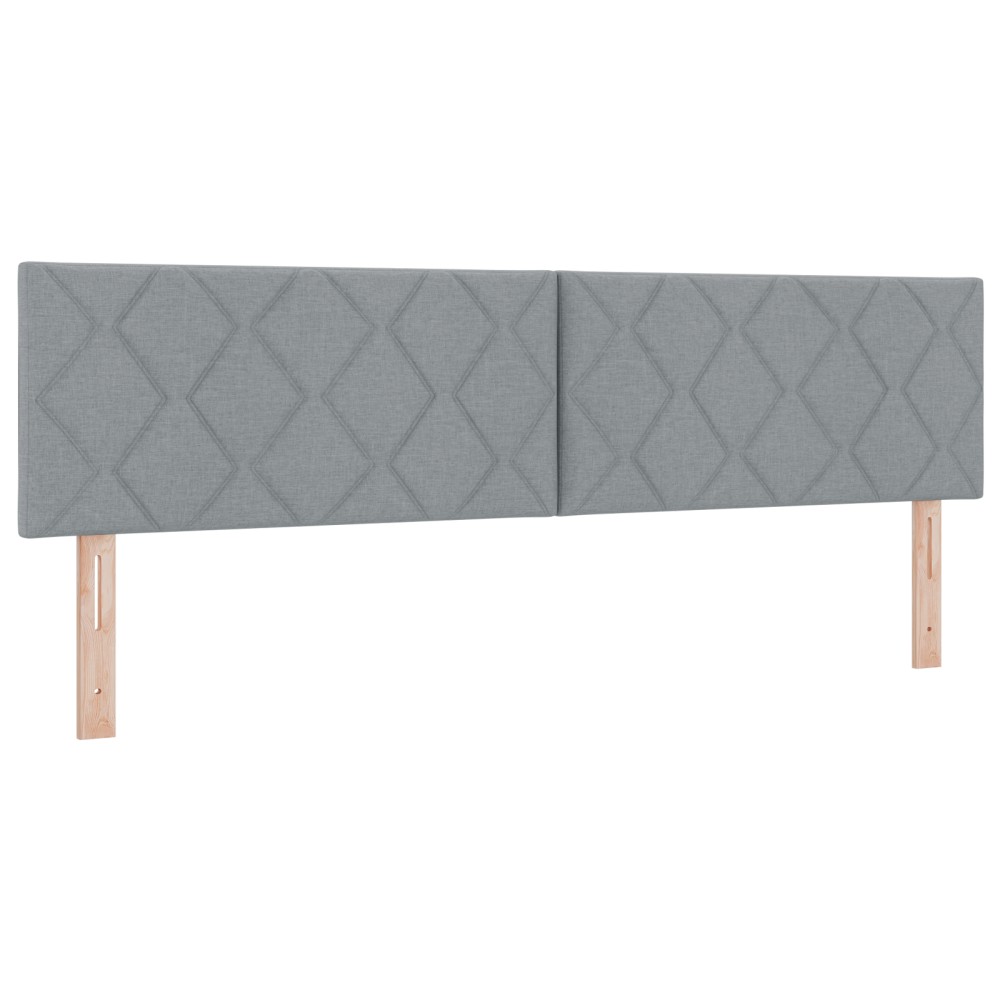 Tablia LED vidaXL cu Model Blocuri Cubice Gri deschis 180 cm Țesătură