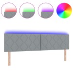 Tablia LED vidaXL cu Model Blocuri Cubice Gri deschis 180 cm Țesătură Tablia LED vidaXL cu Model Blocuri Cubice Gri deschis 180 cm Țesătură