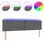 vidaXL Cap de Pat LED Design Blocuri în Diamant Gri Întunecat 180 cm Țesătură vidaXL Cap de Pat LED Design Blocuri în Diamant Gri Întunecat 180 cm Țesătură