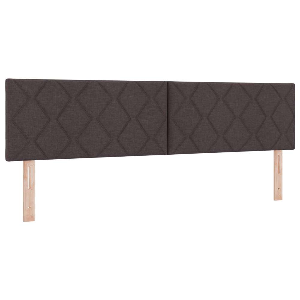 Cap de pat LED vidaXL cu design blocuri diamant maron închis 180 cm țesătură