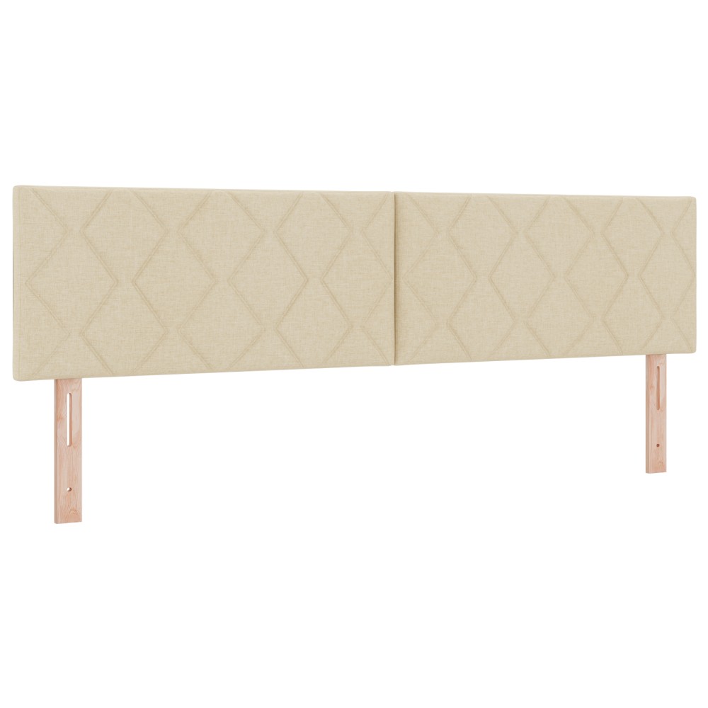 Cap de Pat LED vidaXL Design Geometric Crem 180 cm Țesătură