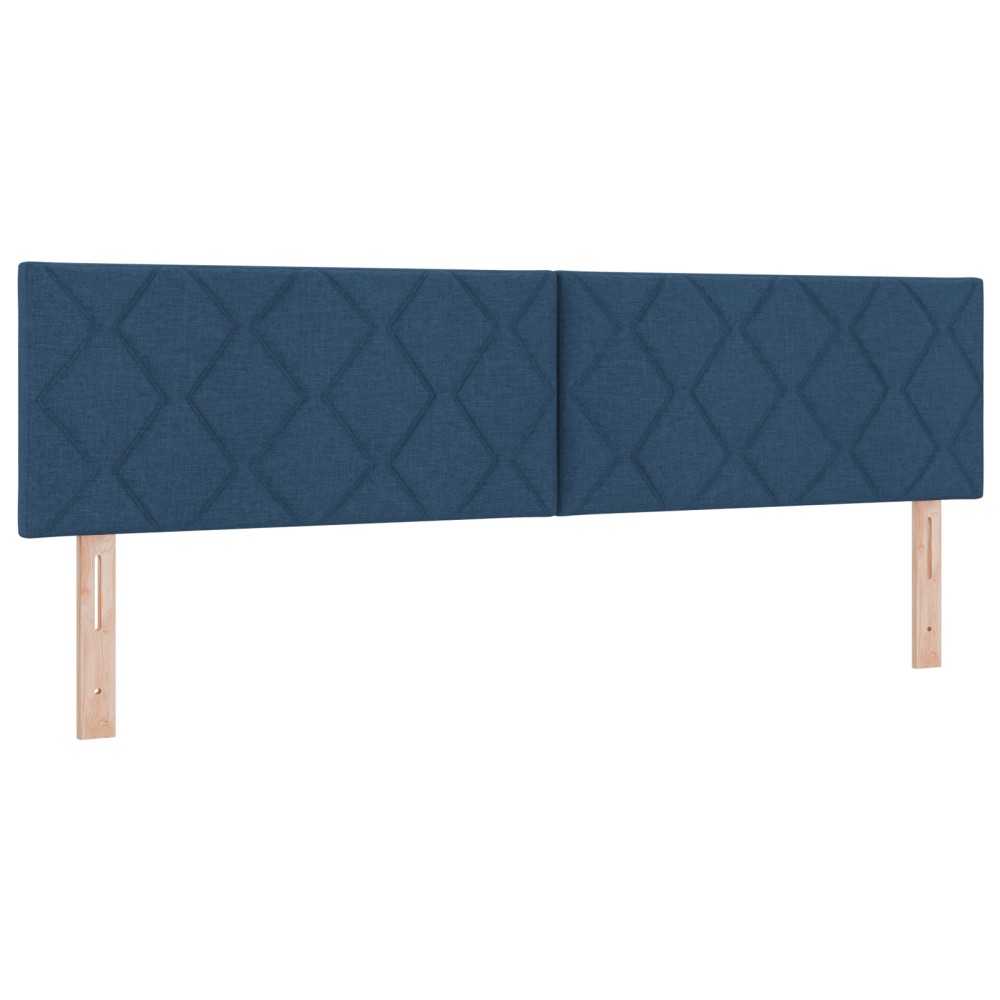 Tăblie LED vidaXL Design cu Blocuri Diamantate Albastru 180 cm Țesătură