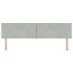 vidaXL Tăblie LED cu lumini cu bandă LED Gri deschis 180 cm Catifea