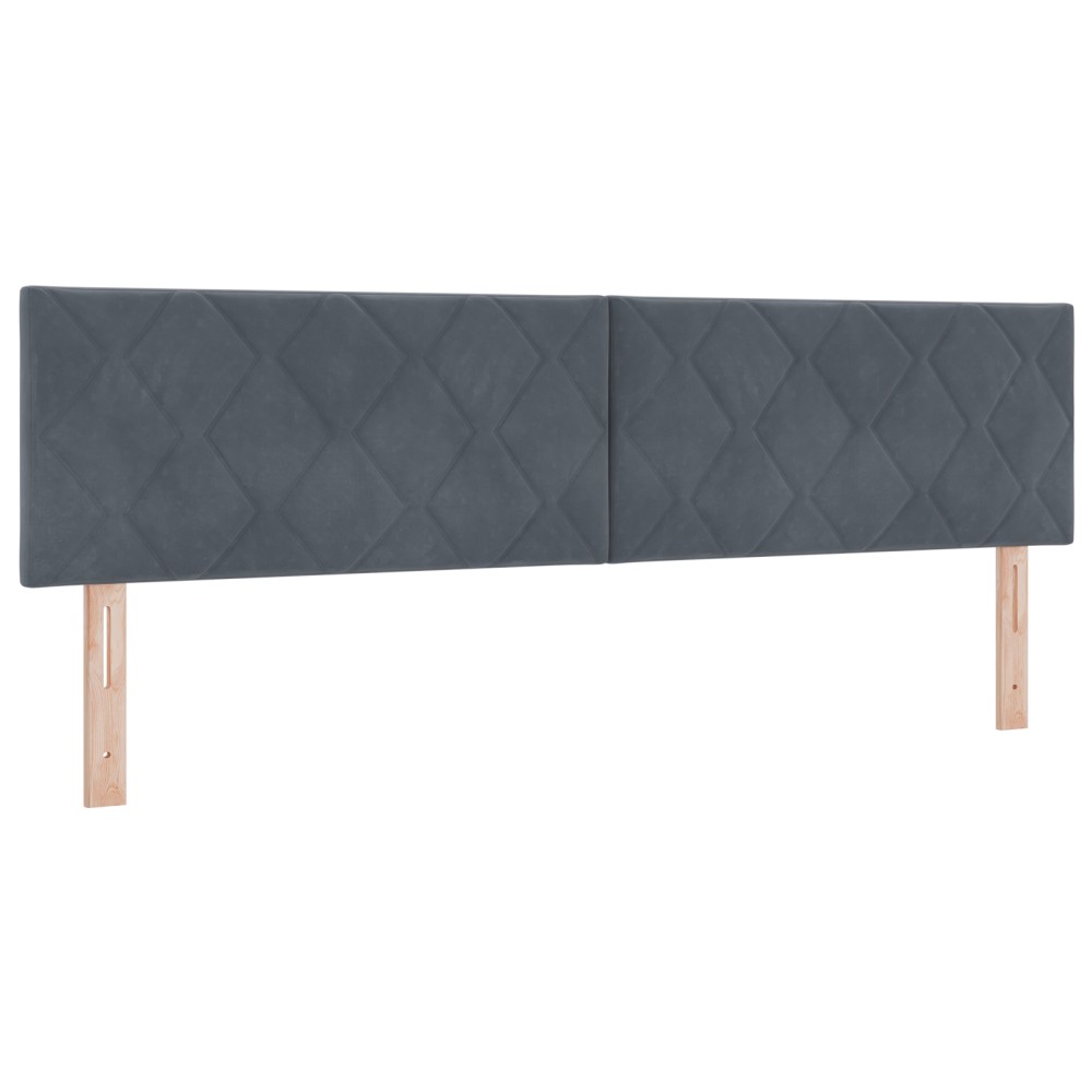 vidaXL Tăblie LED cu lumini cu bandă LED Gri închis 180 cm Catifea