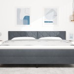 vidaXL Tăblie LED cu lumini cu bandă LED Gri închis 180 cm Catifea
