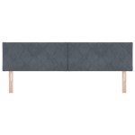 vidaXL Tăblie LED cu lumini cu bandă LED Gri închis 180 cm Catifea