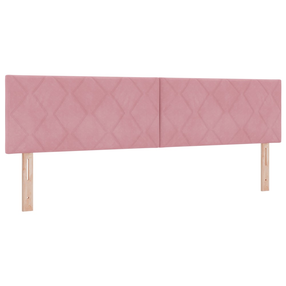 vidaXL Cap de pat LED cu design de blocuri diamantate, roz, de 180 cm