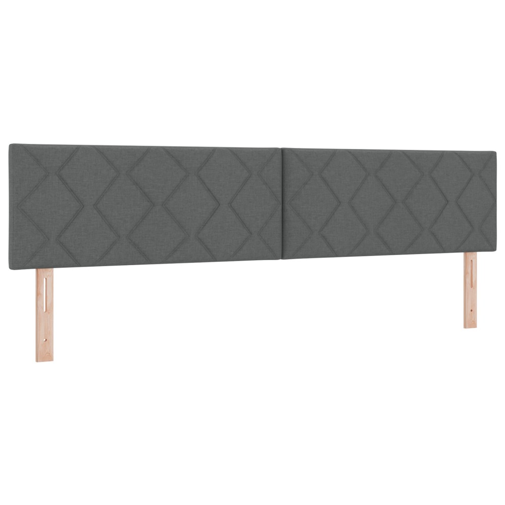 Cap de pat LED vidaXL Design în blocuri de diamant Gri închis 200 cm Tapițerie