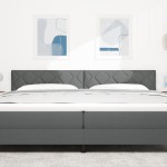 Cap de pat LED vidaXL Design în blocuri de diamant Gri închis 200 cm Tapițerie Cap de pat LED vidaXL Design în blocuri de diamant Gri închis 200 cm Tapițerie